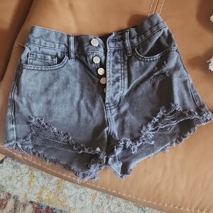 PacSun Blue Jean Shorts Distressed High-Waisted